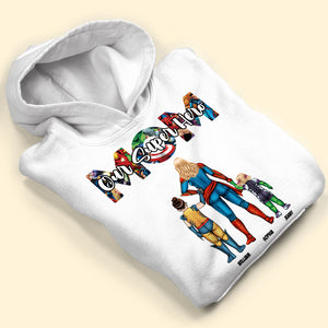 Our Super Hero Mom, Gift For Mom, Personalized Shirt, Super Mom And Kids Shirt 04OHTI131223TM - Shirts - GoDuckee