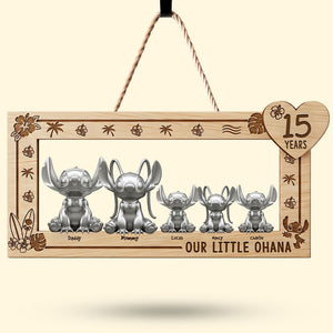 Cute Monster Family Wood Sign - Personalized Gifts For Family 02ohti290525 - Wood Sign - GoDuckee