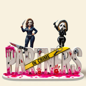Horror Besties Plaque - Personalized Gifts For Besties 02qhti280525 - Shaped Plaques - GoDuckee