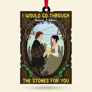 I Would Go Through For You, Couple Gift, Personalized Acrylic Ornament, Book Lover Couple Ornament, Christmas Gift 01HUTI200923 - Ornament - GoDuckee
