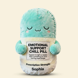 Emotional Support Pill Custom Shape Pillow, Personalized Gifts For Coworker 03QHTI151125 - Pillow - GoDuckee