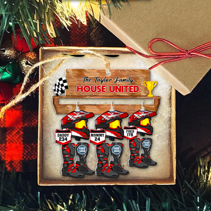 Personalized Gift For Family Christmas Ornament Motorcross Family 02HUHU151024 - Ornament - GoDuckee