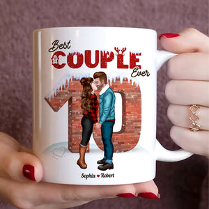 Best Couple Ever, Couple Gift, Personalized Coffee Mug, Couple Kissing Mug, Christmas Gift - Coffee Mug - GoDuckee