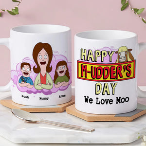 Personalized Gift For Mom Mug, Funny Cow Happy Mudder's Day 04qhti110325hg - Coffee Mug - GoDuckee