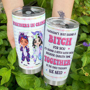 Besties Partners In Crime Personalized Tumbler - Tumbler Cup - GoDuckee