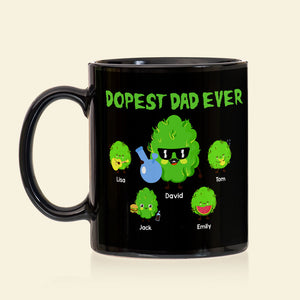 Dopest Dad Ever Personalized Coffee Mug, Black Mug BLM-02dnti050623 - Coffee Mug - GoDuckee