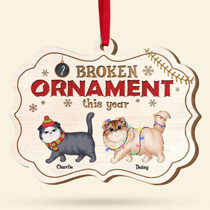 Reasons For Broken Ornament This Year, Gift For Cat Lovers, Personalized Acrylic Ornament, Xmas Cats Costumes Ornament, Christmas Gift 04OHTI280923 - Ornament - GoDuckee