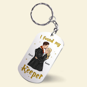 I Found My Keeper, Couple Gift, Personalized Keychain, Wizard Couple Stainless Keychain 02HTTI310723TM - Keychains - GoDuckee