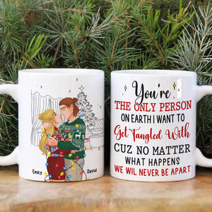 The only person on earth to get tangled with , Personalized White Mug for Couples , 01htti291123da - Coffee Mug - GoDuckee