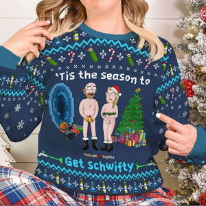 Personalized Gifts For Couple Christmas Ugly Sweater 02QHTI080824HG - Ugly Christmas Sweater - GoDuckee