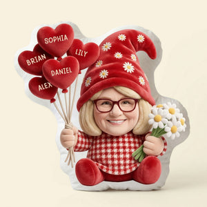 Gnome Grandma Custom Shape Pillow - Custom Photo Gifts For Grandmas 01nati010426 - Pillow - GoDuckee