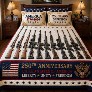 250 Years Of Freedom Quilt Bed Set - Personalized Gifts For Patriots 04tyti210426 - Bedding Set - GoDuckee