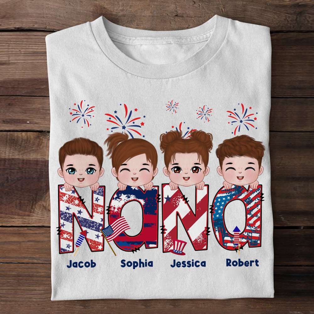 Gift For Grandma And Kids Personalized Shirt Hoodie Sweatshirt 02NADT070623HH - Shirts - GoDuckee