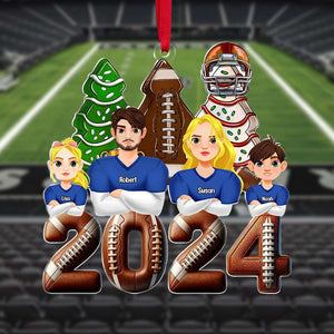 Personalized Gift For Family Christmas Ornament Football Family 04XQTI011124HG - Ornament - GoDuckee