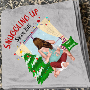 Snuggling Up, Personalized Blanket, Gifts For Him Gifts For Her - Blanket - GoDuckee
