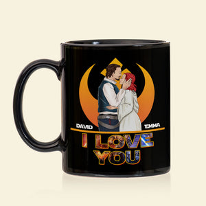 I Love You, Gift For Couple, Personalized Mug, Couple Kissing Mug, Couple Gift 06HUTI270423TM - Coffee Mug - GoDuckee