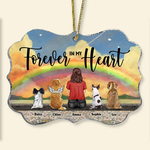 Forever In My Heart, Medallion Acrylic Ornament, Heaven Dog Cat Gifts - Ornament - GoDuckee