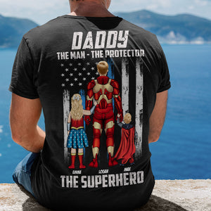 Daddy The Man The Protector Personalized Dad Shirt Tshirt-04NATI190423TM - Shirts - GoDuckee