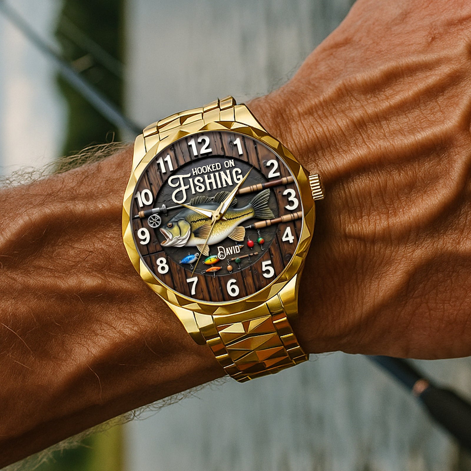 Fishing Stainless Steel Men's Watch - Personalized Gifts For Fishing Lovers 01huti260725 - Men's Watch - GoDuckee