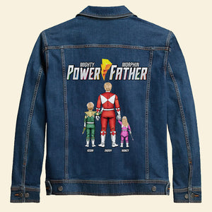 Power Father Denim Jacket - Personalized Gifts For Dad 03huti170525 - Denim Jacket - GoDuckee