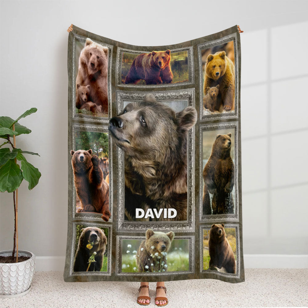 Personalize Gifts For Bear Lover Blanket 011qhti030125 - Blanket - GoDuckee