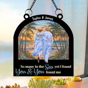 Personalized Gifts For Old Couple Suncatcher Ornament 01pgdc110724tm - Ornament - GoDuckee
