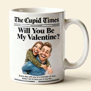 Newspaper Couple Custom Photo Coffee Mug - Personalized Gifts For Couple 01nati070126 - Coffee Mug - GoDuckee
