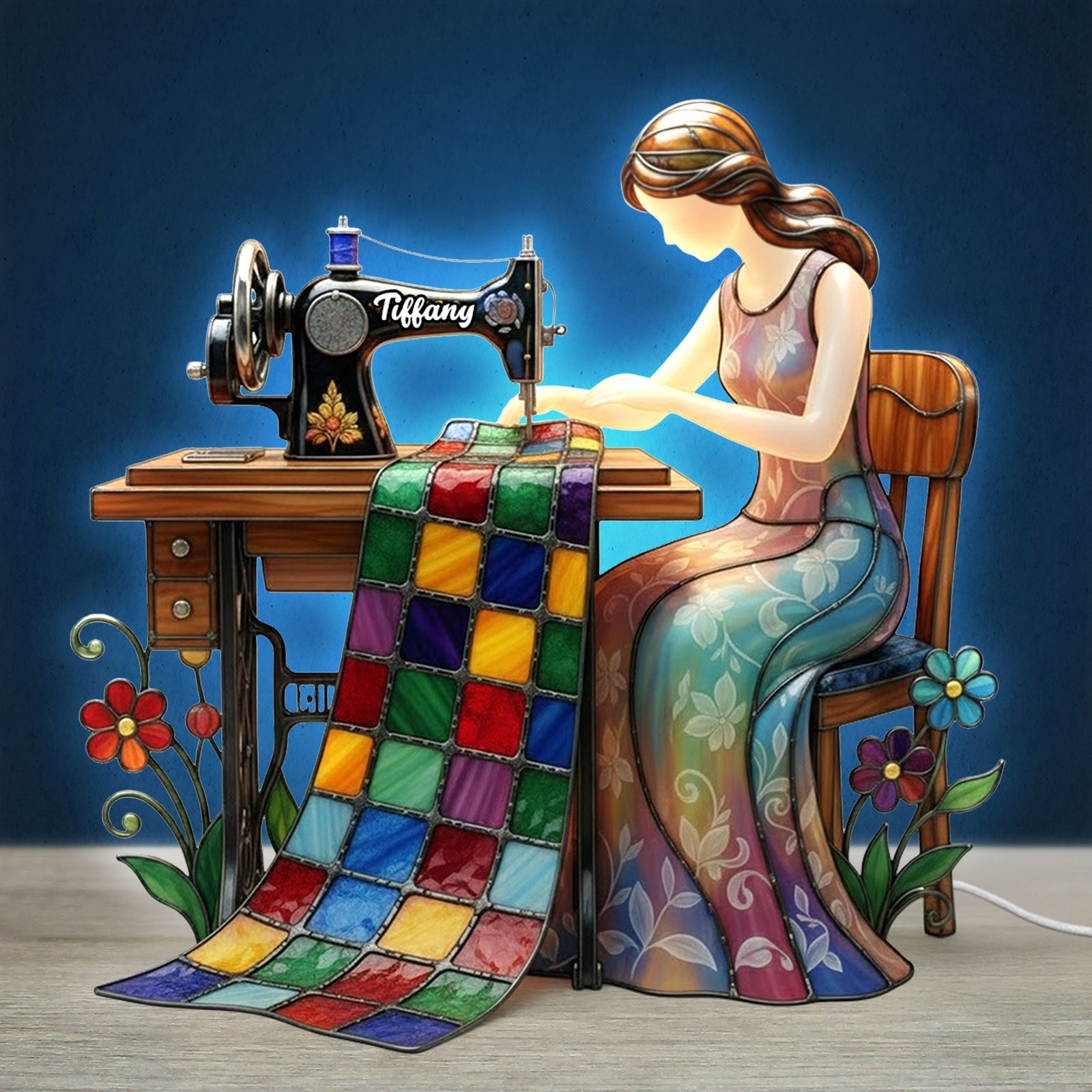 Vintage Sewing Light Box Personalized Gifts For Sewing Lovers 04NATI211125 - Light Box - GoDuckee