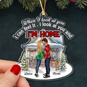 When I Look At You I Can Feel It, Personalized Ornament, Gifts For Romantic Couple - Ornament - GoDuckee