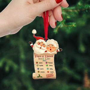 Nice List 2023, Gift For Grandkids, Personalized Acrylic Ornament, Grandkids List Ornament, Christmas Gift 04NATI080923 - Ornament - GoDuckee