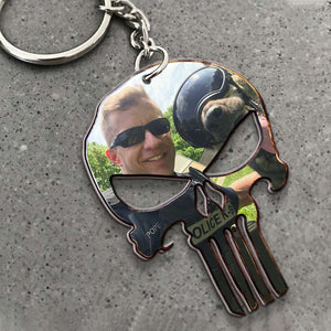 Custom Photo Police Gift, Personalized Keychain Gift 06ACDT230623 - Keychains - GoDuckee