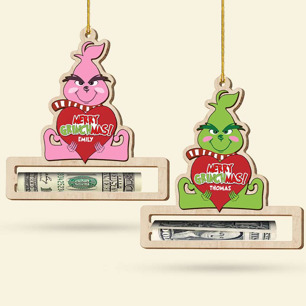 Personalized Money Holder Ornament - Christmas Gift For Family