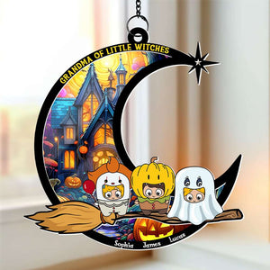 Personalized Gifts For Grandma Suncatcher Acrylic Halloween With Kids 01XQTI280824 - Ornament - GoDuckee