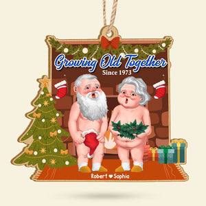 Growing Old Together-Personalized Wood Ornament - PW17-ORNM-WOOD-04nati070923da - Ornament - GoDuckee