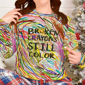 Broken Crayons Still Color All Over Print Shirt, Inspiring Shirt, Broken Crayons Shirts - AOP Products - GoDuckee