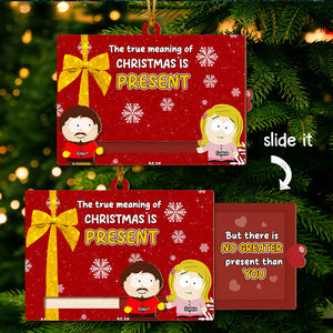 Personalized Gifts For Couple Wooden Slider Ornament, Cartoon Character 04tgti261024hg - Ornament - GoDuckee