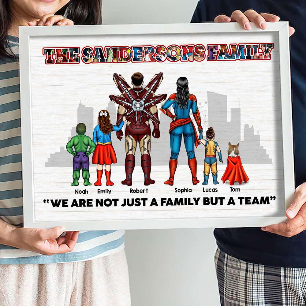 We're Not Just A Family But A Team, Gift For Family, Personalized Poster, Super Family Canvas 01OHTI071223TM - Poster & Canvas - GoDuckee