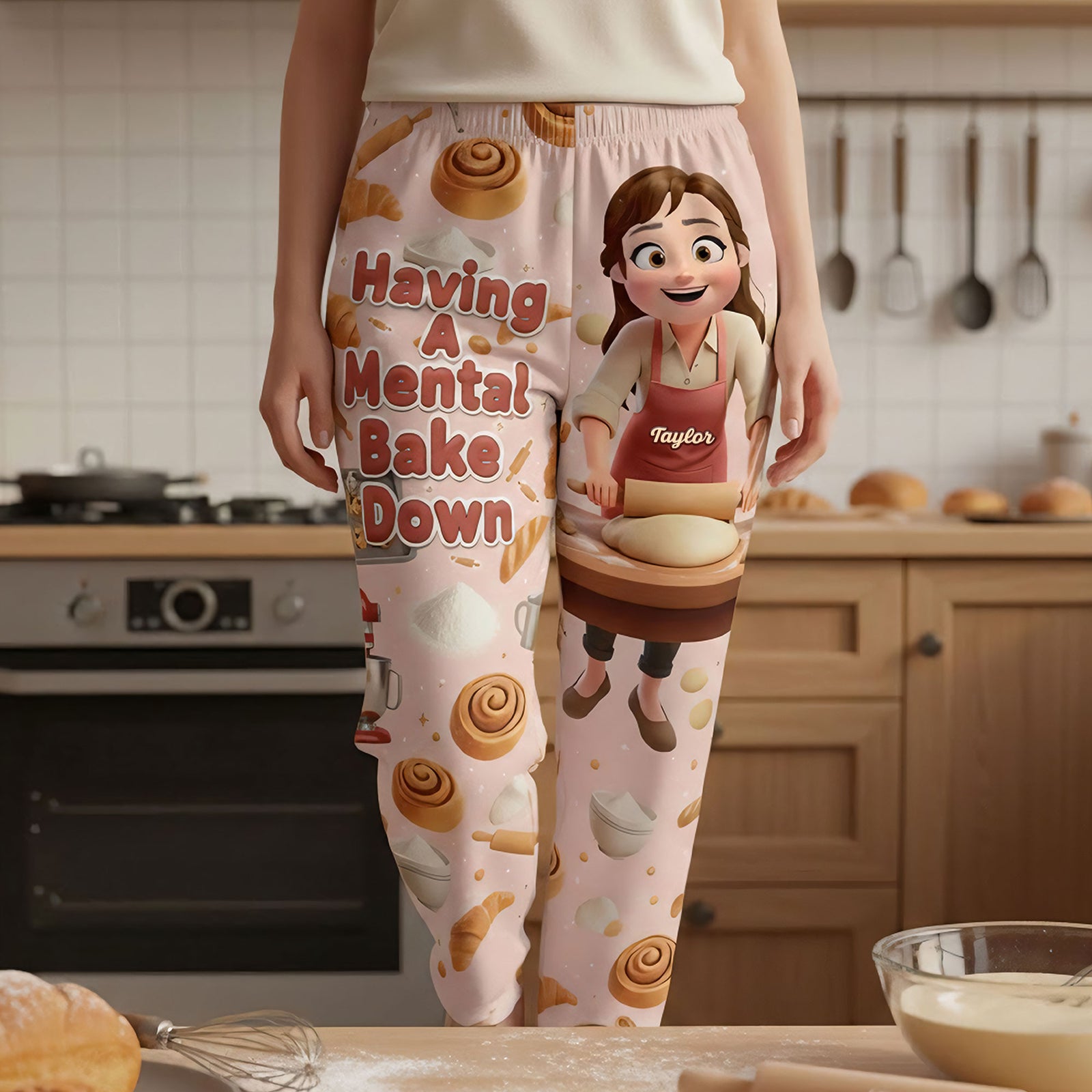 Baker Girl Pajama Pants - Personalized Gift For Baking Lover Pajama Pant 05NATI130126 - Pajama Pant - GoDuckee