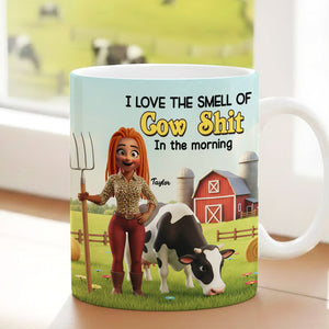 Cow Farmer Coffee Mug - Personalized Gifts For Farmer Coffee Mug 04NATI251125 - Coffee Mug - GoDuckee