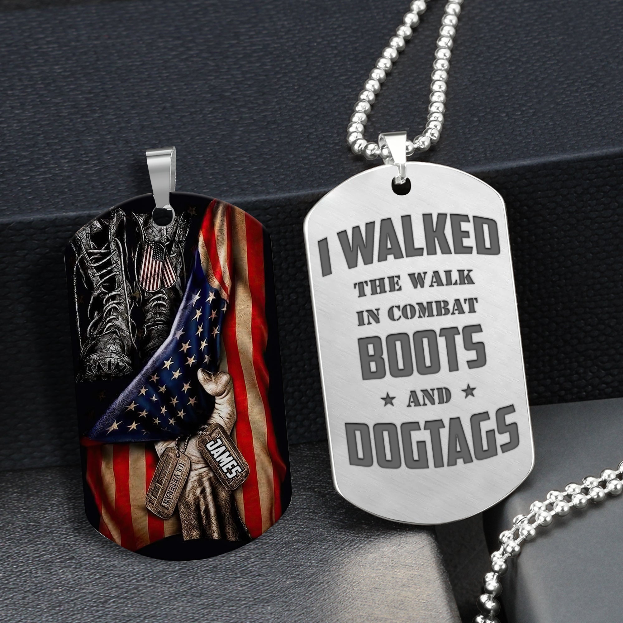 Personalized Gifts For Veteran Dog Tag Necklace 03hudc290624 - Necklace - GoDuckee