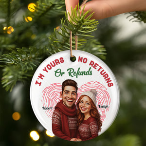 Caricature Couple Ornament - Custom Photo Gifts For Couple 03pgti270825 - Ornament - GoDuckee