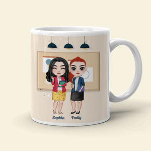 Work Bestie, Gift For Coworkers, Personalized Mug, Funny Bestie Coworkers Mug - Coffee Mug - GoDuckee