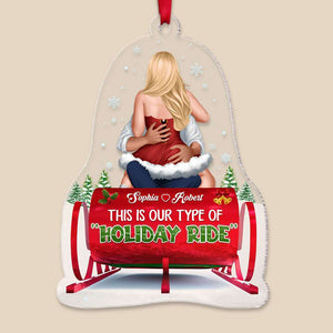 Our holiday ride , Personalized Christmas Ornament for Couples 04htti081123hh - Ornament - GoDuckee