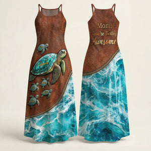 You're Turtley Awesome Maxi Dress - Personalized Gifts For Mom 02NATI240326 - Dress - GoDuckee
