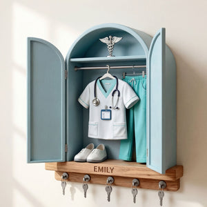 Nurse Uniform Key Hanger - Personalized Gifts For Nurse 03toti171225 - Wood Sign - GoDuckee
