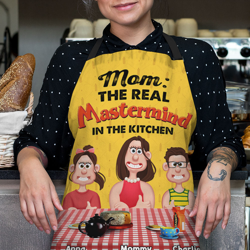 Personalized Gifts For Mom Aprons The Real Mastermind 05ohti180225pa - Aprons - GoDuckee