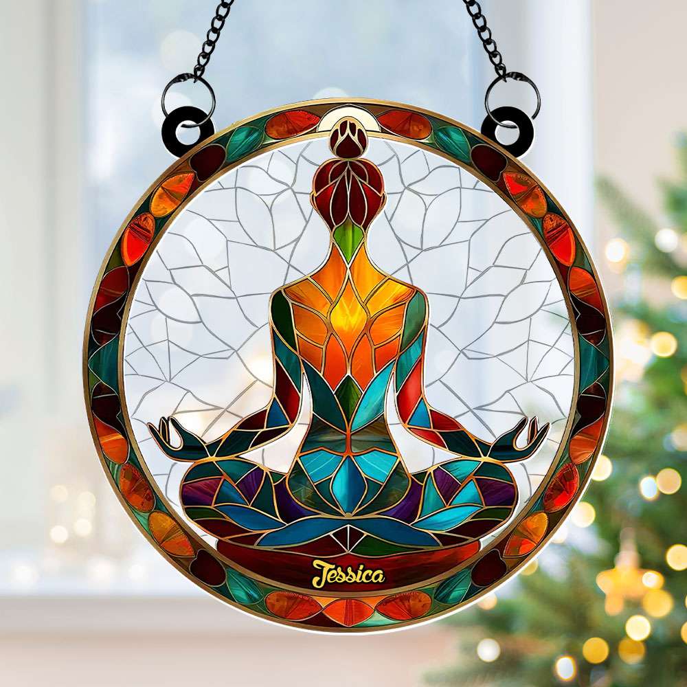 Personalized Gifts For Yoga Suncatcher Ornament 04NATI160824 - Ornament - GoDuckee