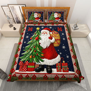 Christmas Gifts Santa Claus Quilt Bedding Set Special Line 01HUTI011124 - Blanket - GoDuckee