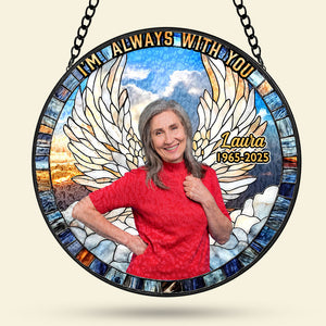 Custom Photo Gifts For Memorial Stained Glass 05huti040325 - Ornament - GoDuckee