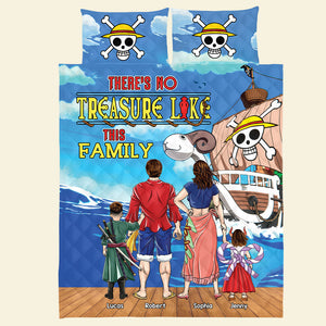 Personalized Gifts For Family Bedding Set Family Pirate Treasure 04XQTI090724PA - Blanket - GoDuckee